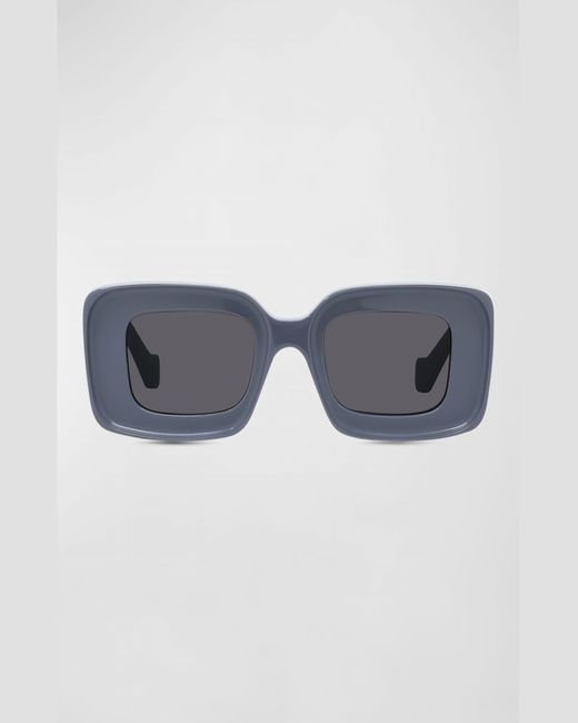 Loewe Blue Anagram Rectangle Acetate Sunglasses