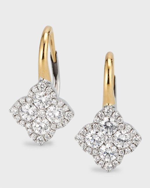 Frederic Sage Metallic 18k Fleur D'amour Diamond Earrings