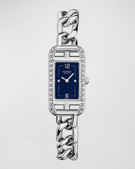 Hermès Blue Nantucket Watch, Small Model, 29 Mm