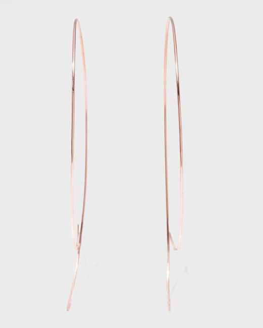 Lana Jewelry White Large Upside Down Hoop Earrings In 14k Gold
