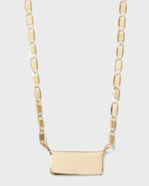 Lana Jewelry White Petite Malibu Gold Tag Necklace