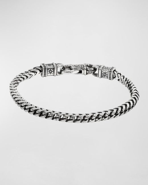 Konstantino Metallic Sterling Silver Chain Link Bracelet, Size M for men