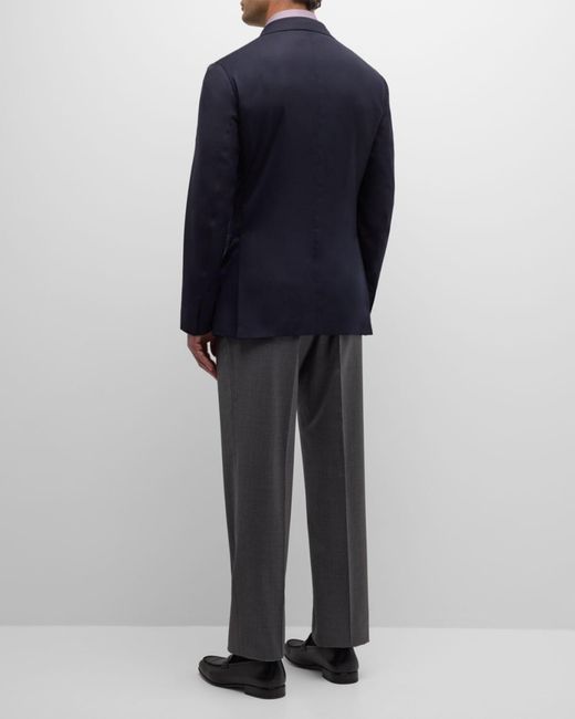 Brioni Blue Apos;S Solid Wool-Silk Blazer for men