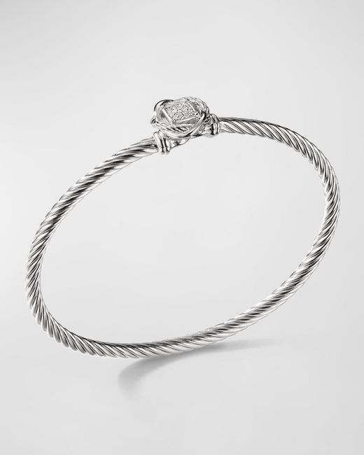 David Yurman Metallic Infinity Bracelet With Diamonds