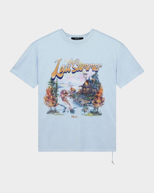 Ksubi Blue Last Summer Ekcess T-Shirt for men