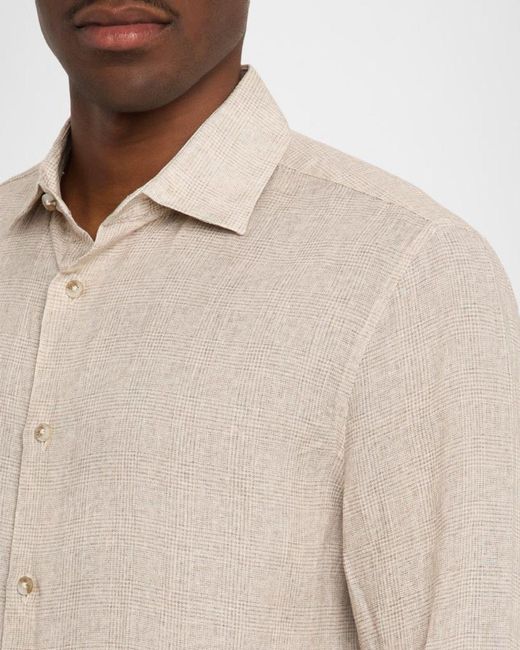 Bugatchi Natural Apos;S Axel Linen Button-Down Shirt for men