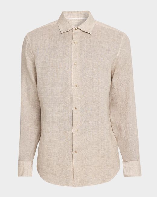 Bugatchi Natural Apos;S Axel Linen Button-Down Shirt for men