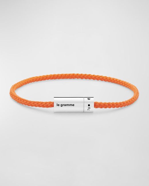 Le Gramme White Nato Polyester Cable Bracelet for men