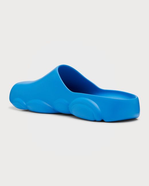 Moschino Blue Apos;S Bubble Teddy Rubber Slides for men