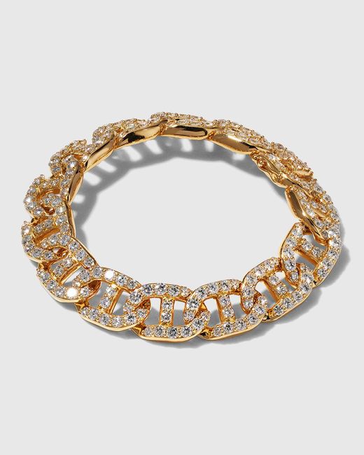 Leo Pizzo Metallic 18k Gold Diamond Link Bracelet