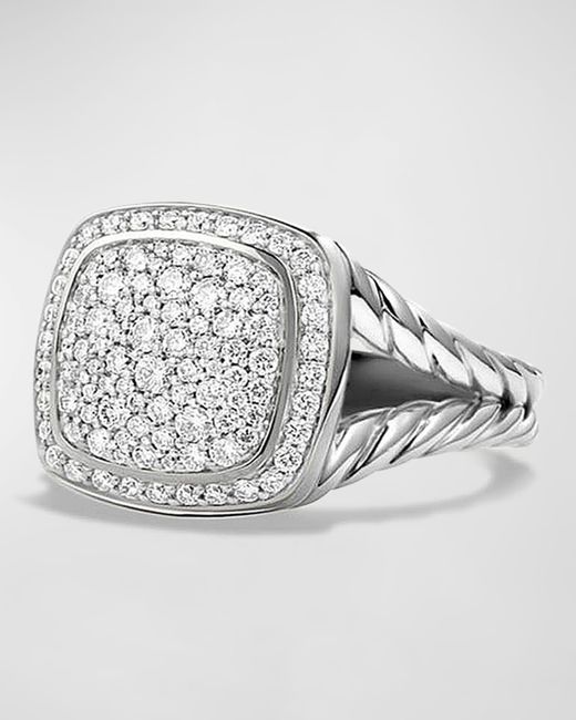 David Yurman Gray 11mm Albion Ring With Diamonds