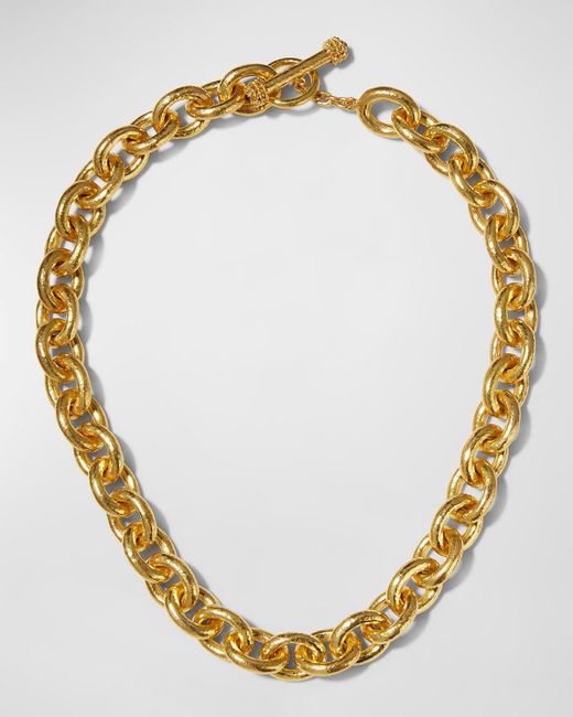 Elizabeth Locke Metallic Heavy Oval Link Necklace