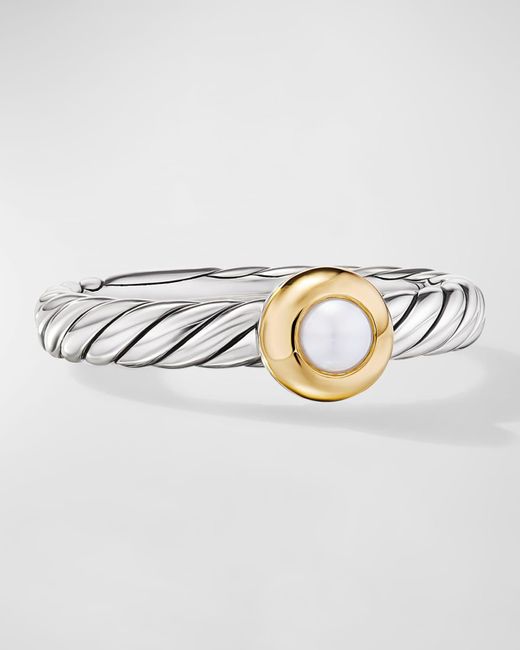 David Yurman Metallic Cable Flex Ring With Gemstone
