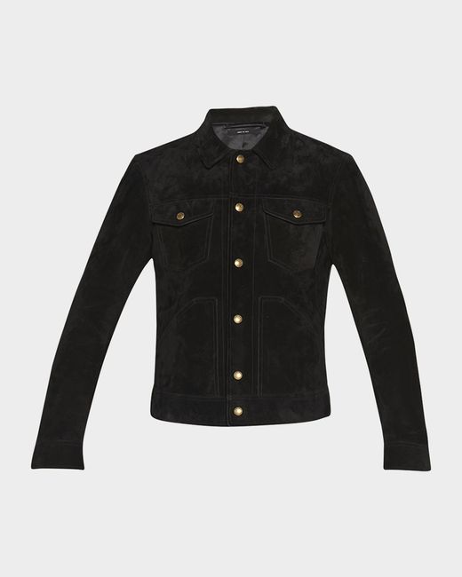 Tom Ford Black Apos;S Suede Western Jacket for men