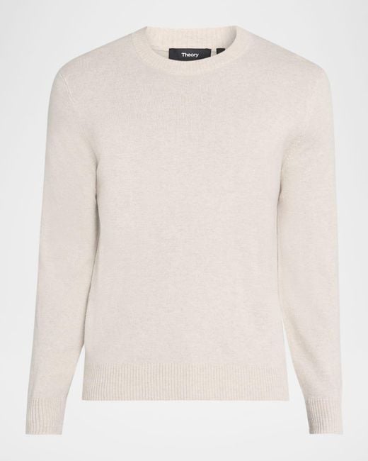 Theory Natural Hilles Cashmere Crewneck Sweater for men