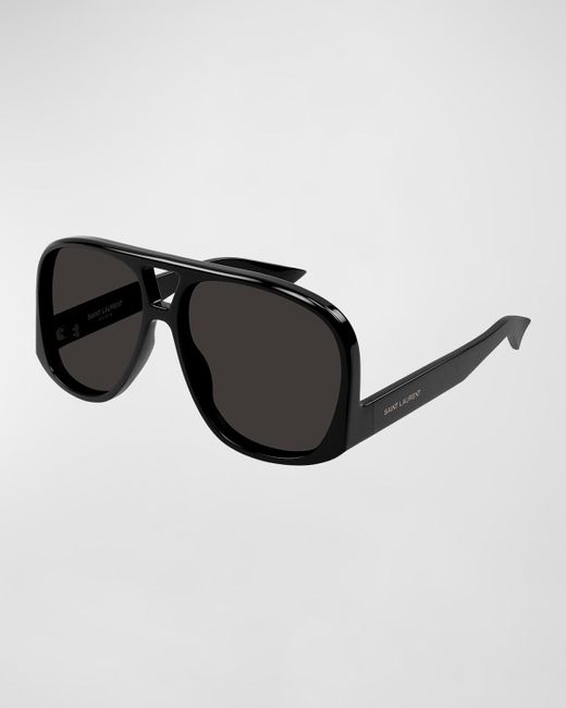 Saint Laurent Black Solace 59mm Navigator Sunglasses