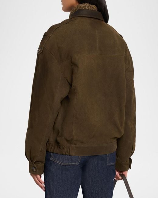 IRO Green Barrie Suede Belted Jacket