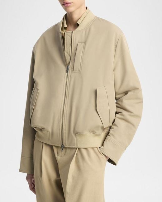 Vince Natural Relaxed Technical Bomber Jacket