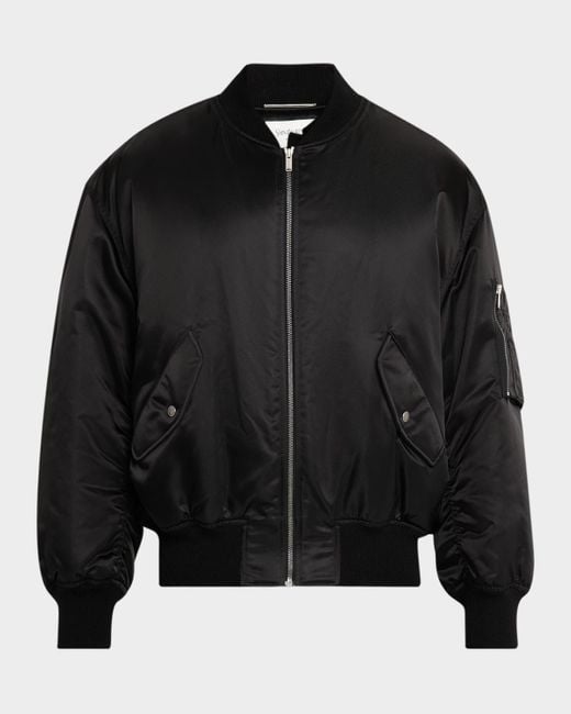 Saint Laurent Black Oversized Boule Bomber Jacket for men