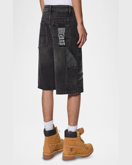 Ksubi Gray Maxx Operator Carpenter Shorts for men