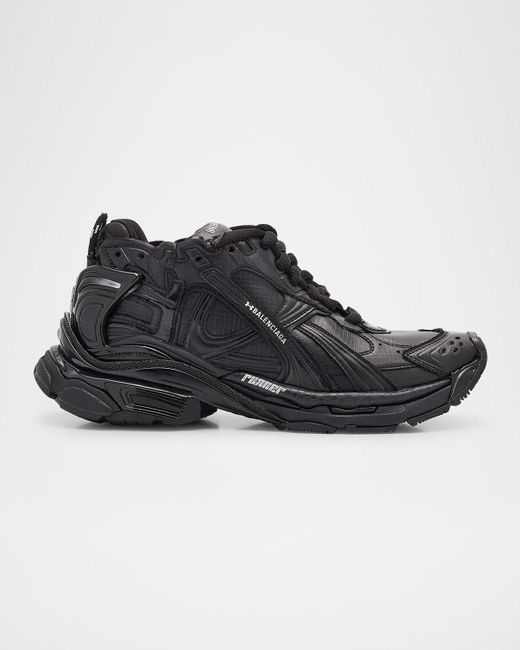 Balenciaga Black X Under Armour Runner Ripstop Sneakers