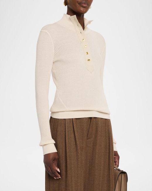 Rag & Bone Natural Lucy Ribbed Henley