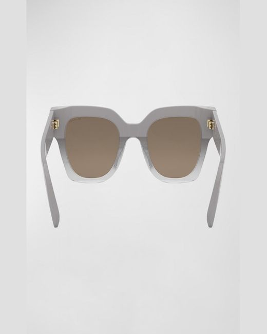 BVLGARI White B. Zero1 Geometric Sunglasses