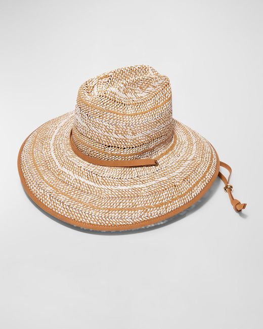 Lele Sadoughi Natural Woven Straw Large Brim Hat