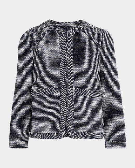 Rag & Bone Gray Clarice Striped Woven Jacket