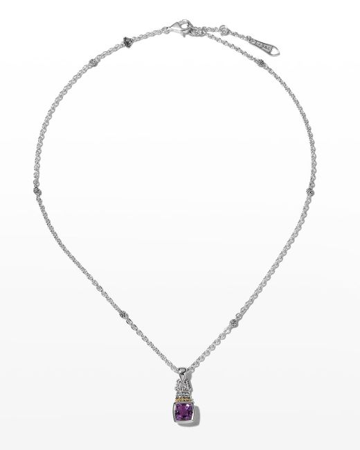 Lagos White Caviar Color 7mm Pendant Necklace