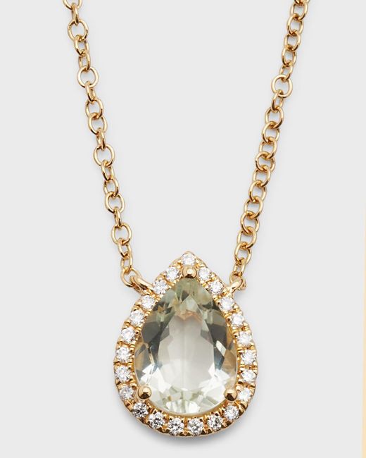 Kiki McDonough Metallic Grace Pear Topaz And Diamond Necklace