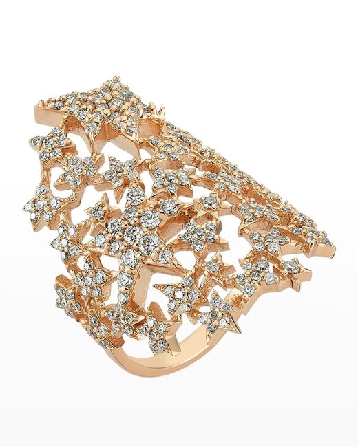 BeeGoddess Metallic Sirius Diamond Ring, Size 7