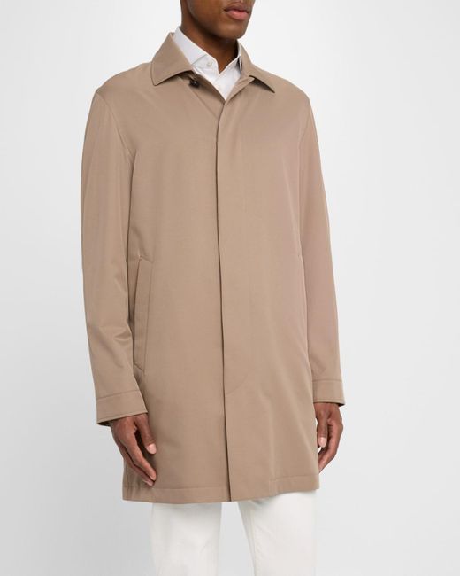Zegna Natural Apos;S Microfiber Raincoat for men
