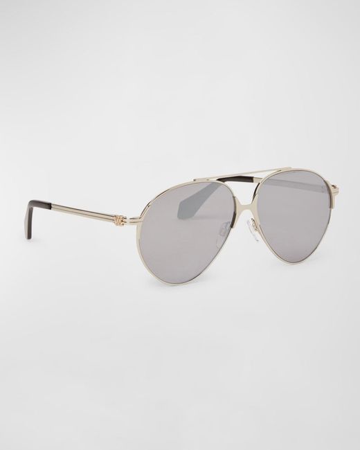 Palm Angels Multicolor Elkton Double-Bridge Metal Aviator Sunglasses for men