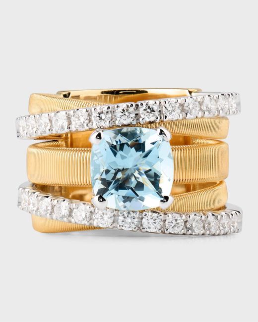 Marco Bicego 18k Masai Yellow Gold Ring With Diamonds And