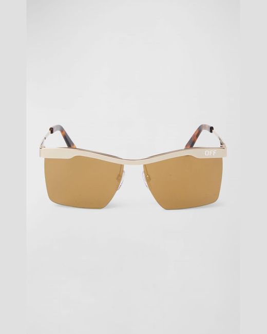 Off-White c/o Virgil Abloh Metallic Rimini Metal Rectangle Sunglasses for men