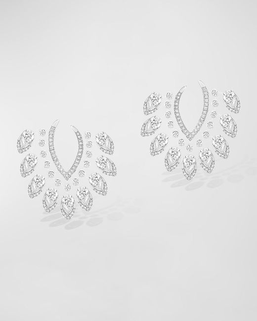 Messika Desert Bloom 18k White Gold Diamond Earrings