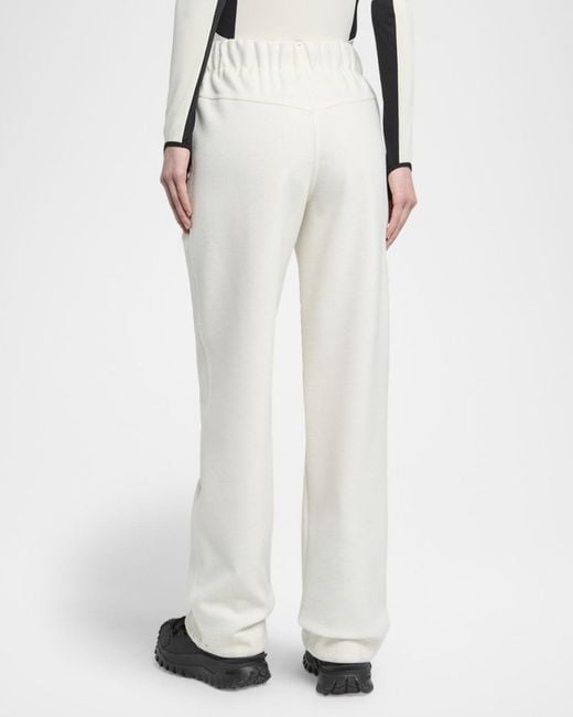Moncler White Knit Drawstring Sweatpants