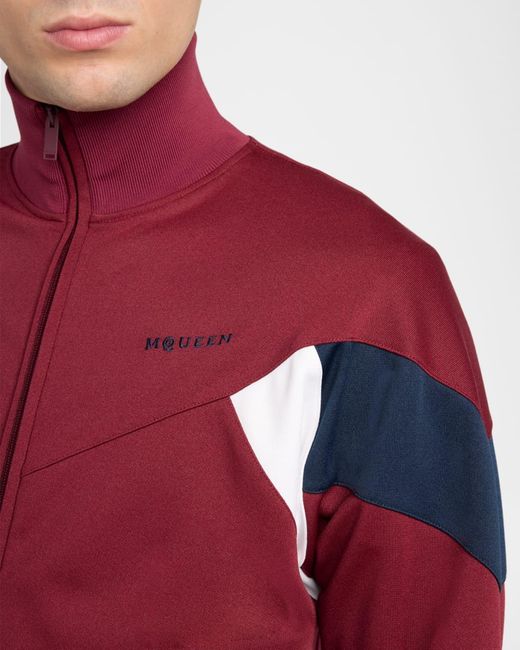 McQueen Red Apos;S Technical Loopback Chevron Track Jacket for men