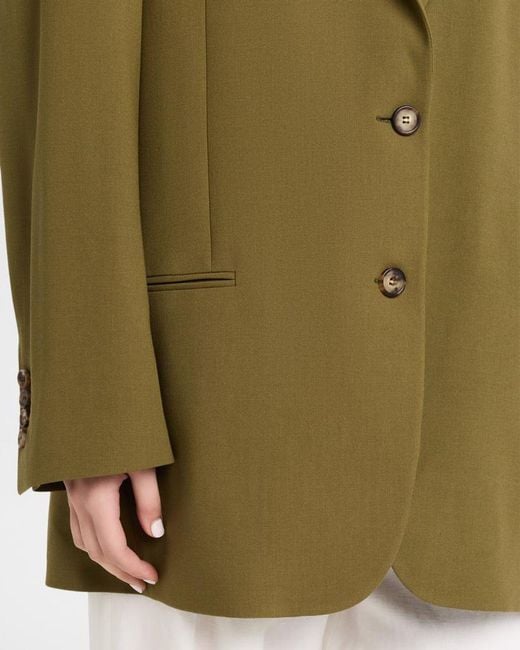 MICHAEL Michael Kors Green Ryan Stretch Wool Blazer