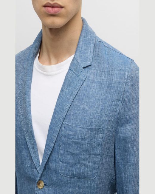 Rails Blue Sorrento Linen Jacket for men