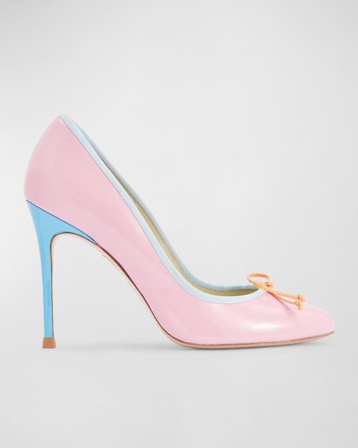Sophia Webster Pink Pirouette Ballet Patent Leather Pumps