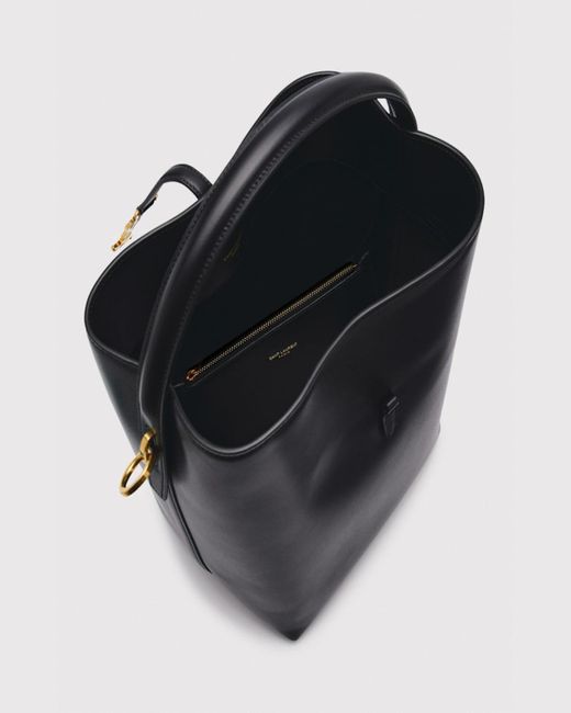 Saint Laurent Black Le 37 Calfskin Bucket Bag