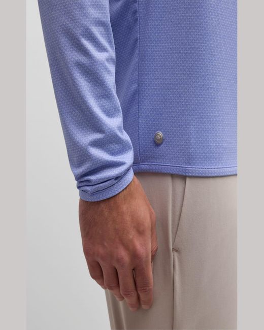 Peter Millar Blue Stealth Performance Quarter-Zip Sweater for men