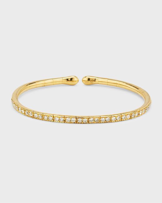 Etho Maria Metallic 18k Yellow Gold Flex Bracelet With Yellow Diamonds