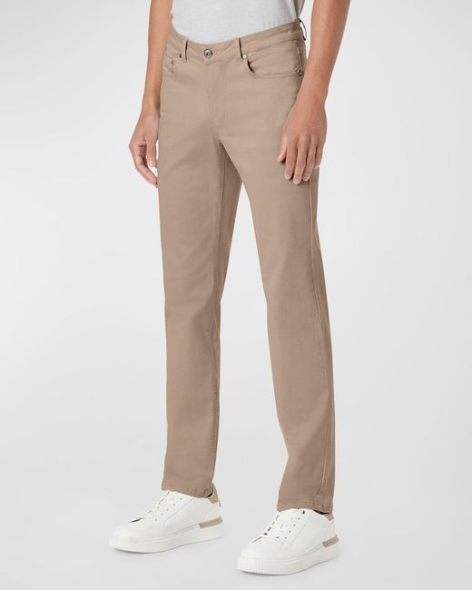 Bugatchi Natural Five-Pocket Slim Fit Pants for men