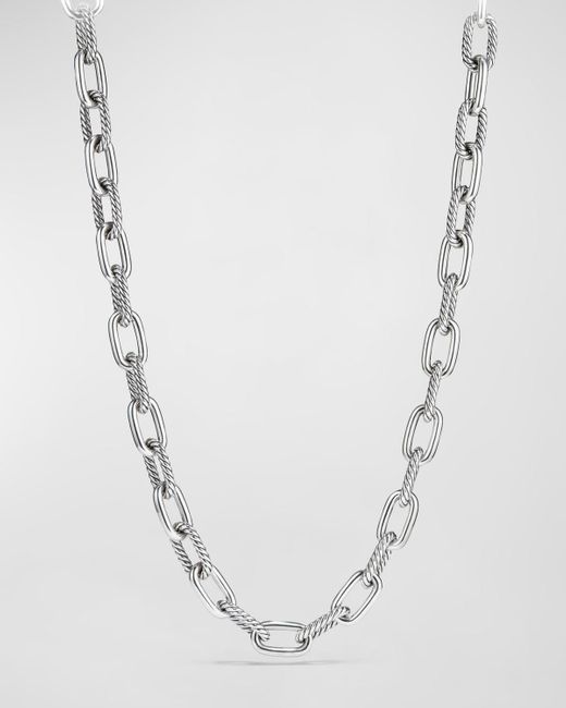 David Yurman White Madison Chain Medium Link Necklace