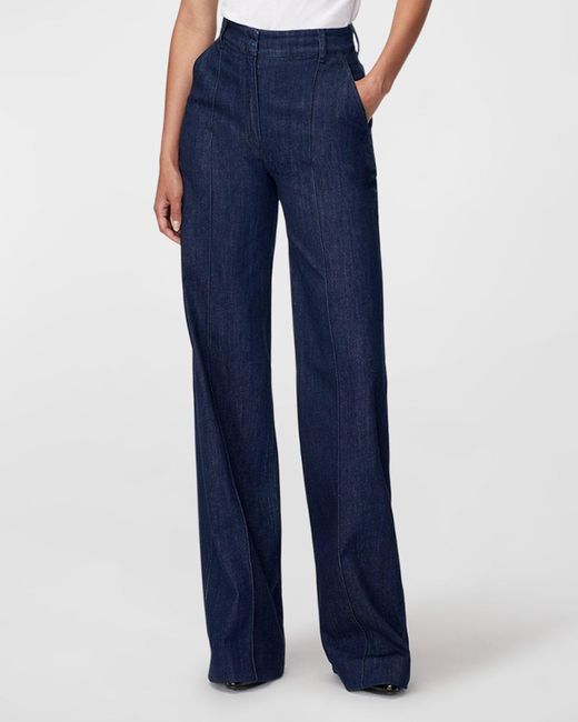 Another Tomorrow Blue High Rise Denim Trousers