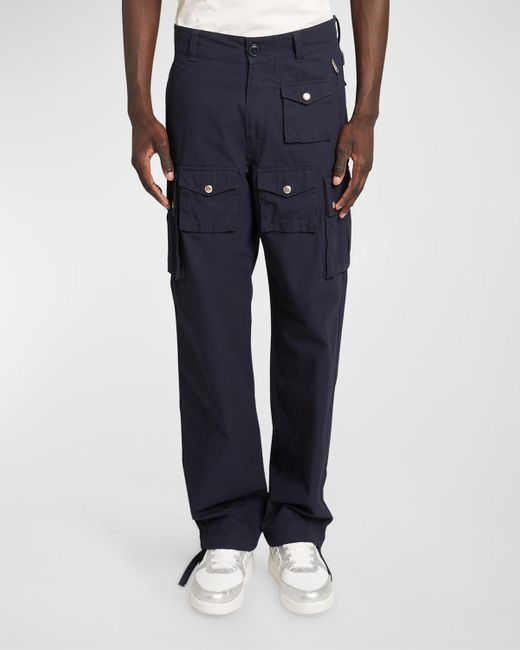 Givenchy Blue Multi-Pocket Cotton Ripstop Cargo Pants for men