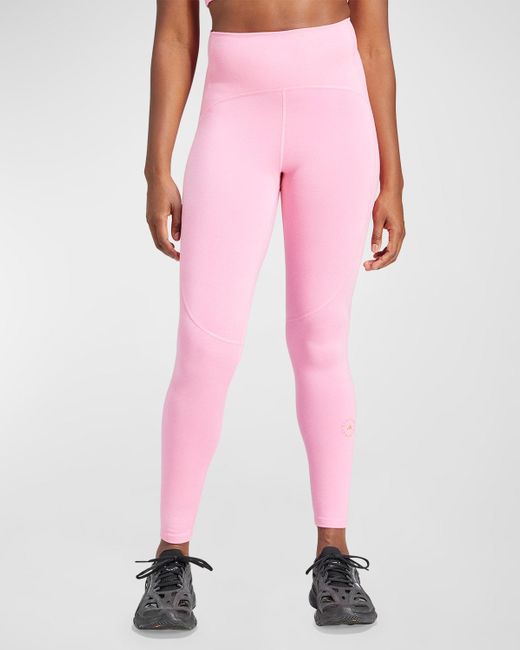 adidas By Stella McCartney Truestrength Yoga 7/8 Leggings in Pink | Lyst
